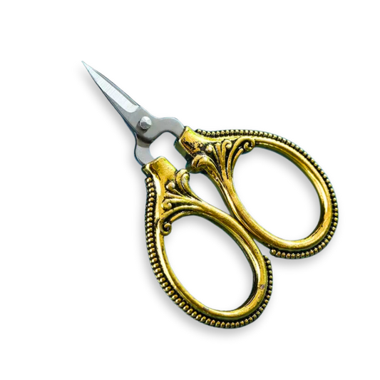 Scissors Mini Retro Charm - Golden Gleam