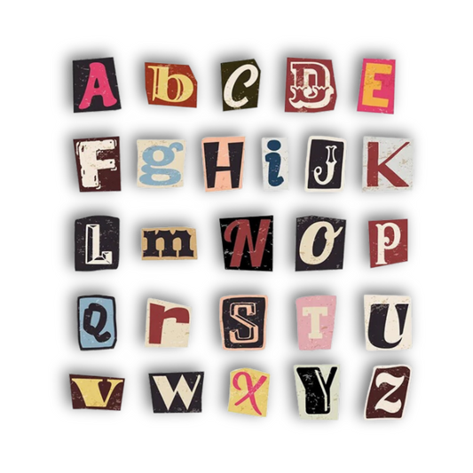 Colorful Alphabet Stickers - 46pcs Set