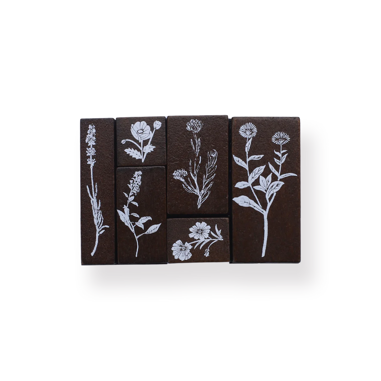 Wooden Stamp Set - Dancing Leaves Elegance