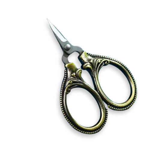 Scissors Mini Retro Charm - Bronze Glow