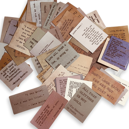 Typewriter Quote Stickers (60PCS)