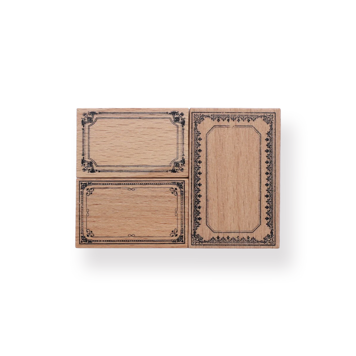 Wooden Stamp Set - Baroque Square