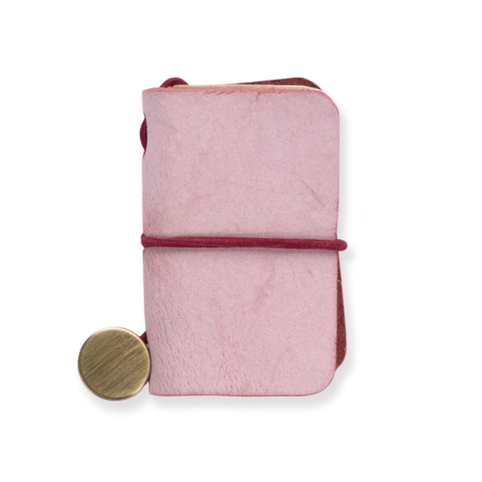 Mini Leather Notebook -  Blush Charm