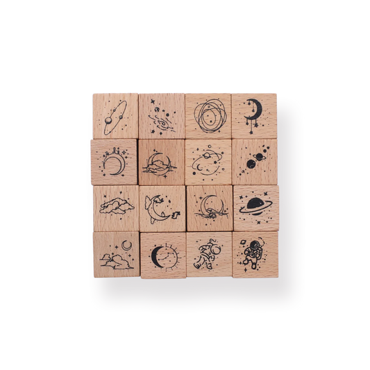 Wooden Stamp Set - Universe & Galaxy Dreams