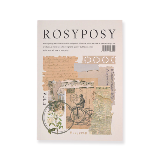 Rosy Posy Paper Pad - Soft Beige Elegance