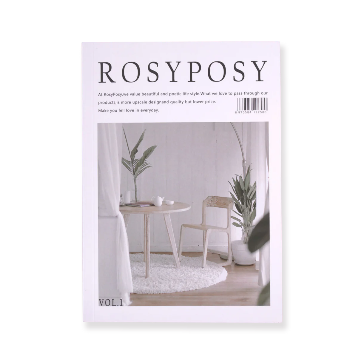 Rosy Posy Paper Pad - Crisp White Charm