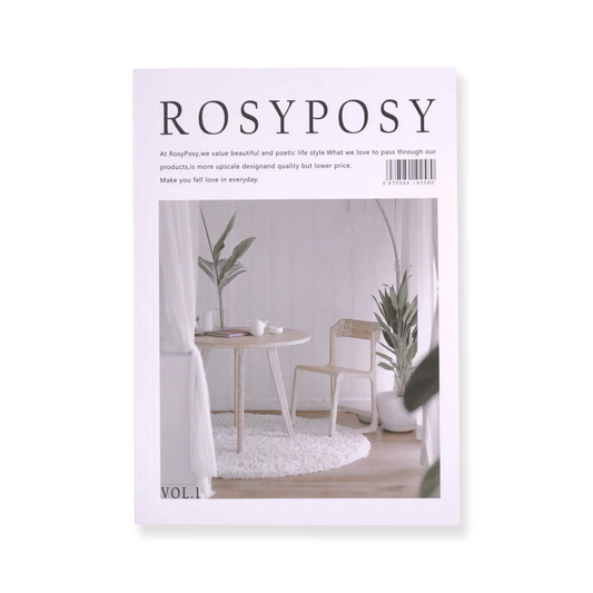 Rosy Posy Paper Pad - Crisp White Charm