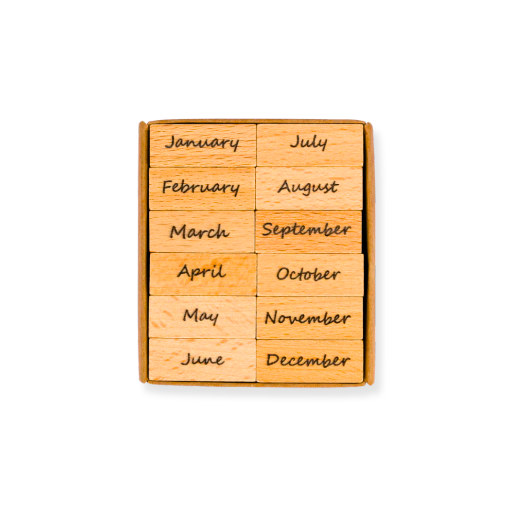 Wooden Stamp Set - Monthly Highlights