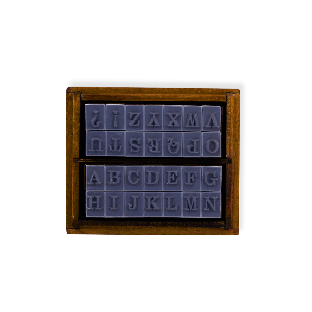 Wooden Stamp Set - Uppercase Alphabet