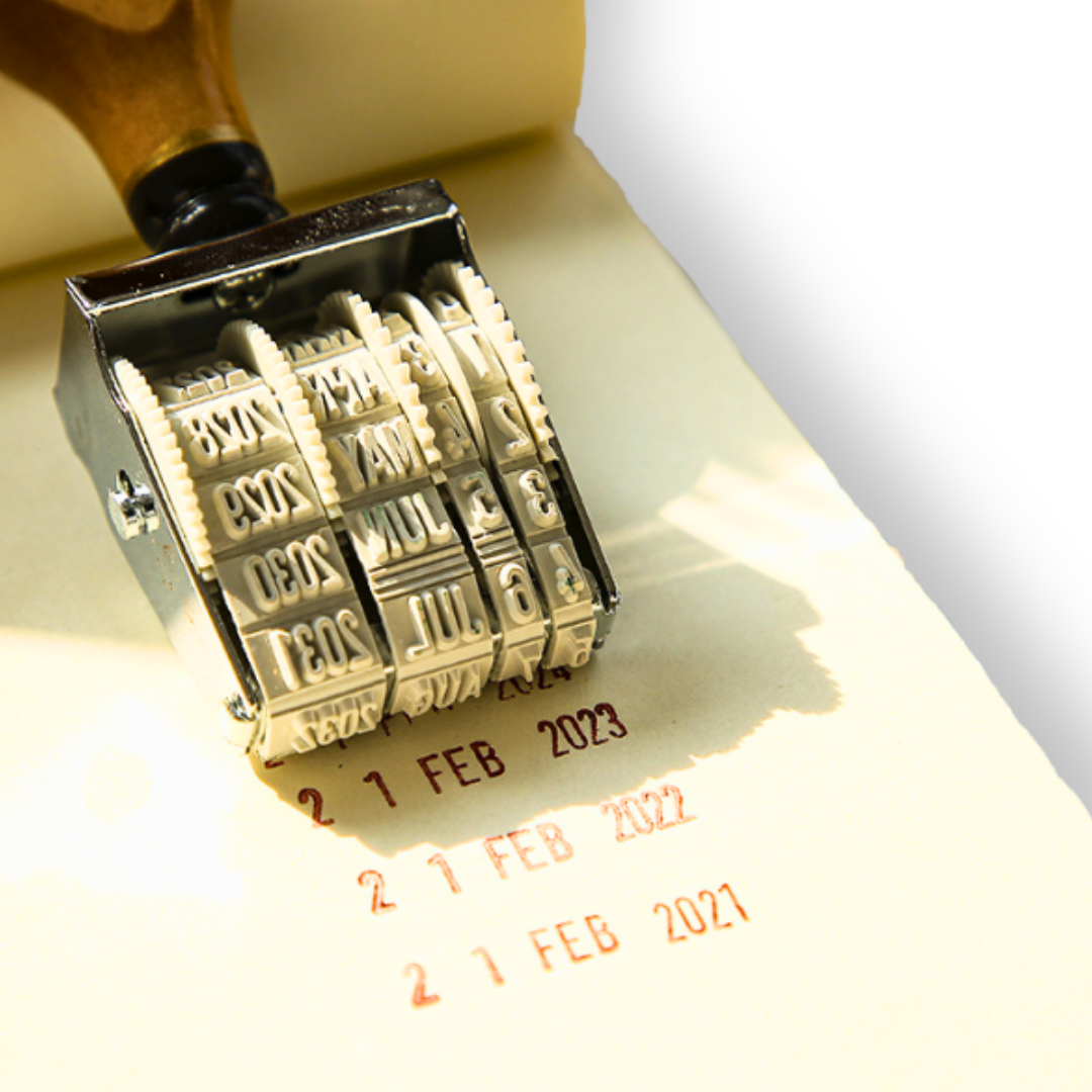 Vintage Date Roller Stamp